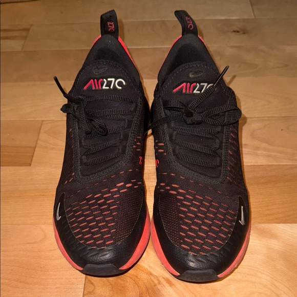 Nike Air270 Zoom Black and pink Athletic Shoes 9 - Picture 1 of 6